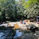 Ataba Ella waterfall safe place to bath in in Bulathsinghala